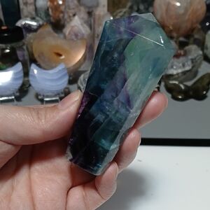 Multicolor Fluorite Crystal Point